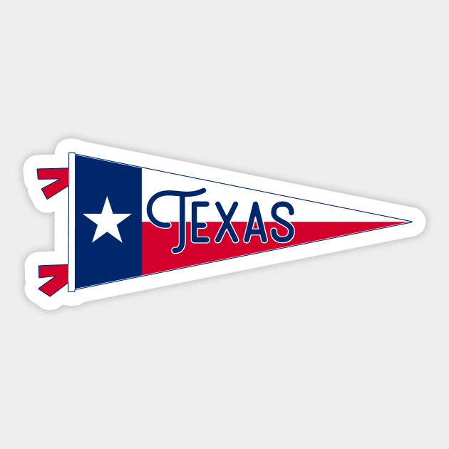 Texas Flag Pennant Sticker by zsonn